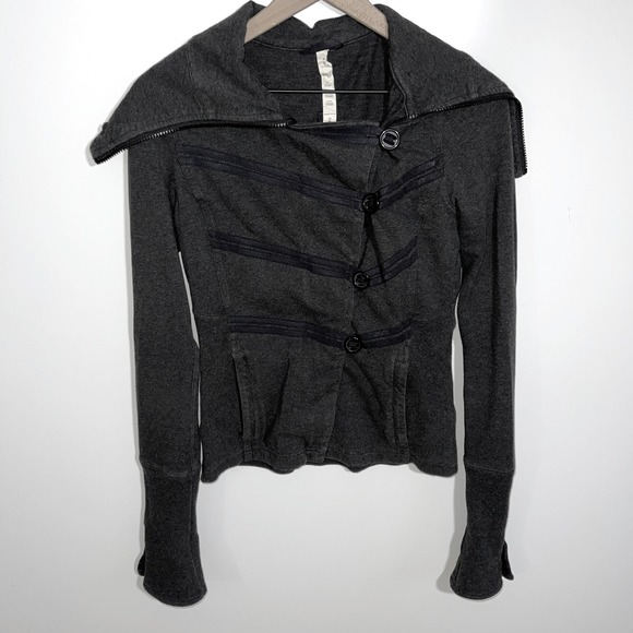 Lululemon Athletica Women's‎ Charcoal Grey Admiral Jacket Size 6 - Picture 2 of 9